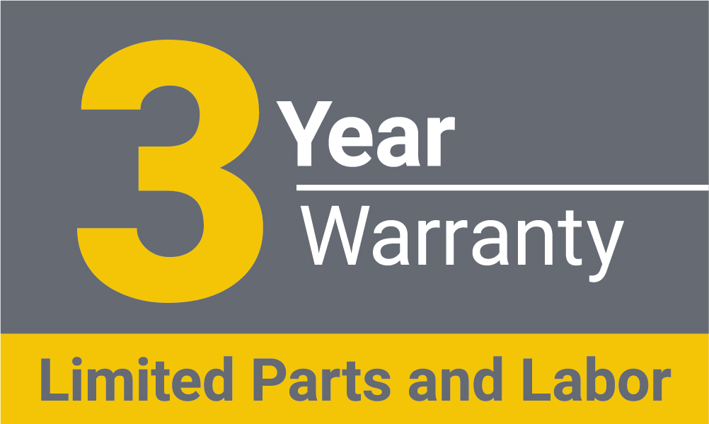 3 Year Warranty